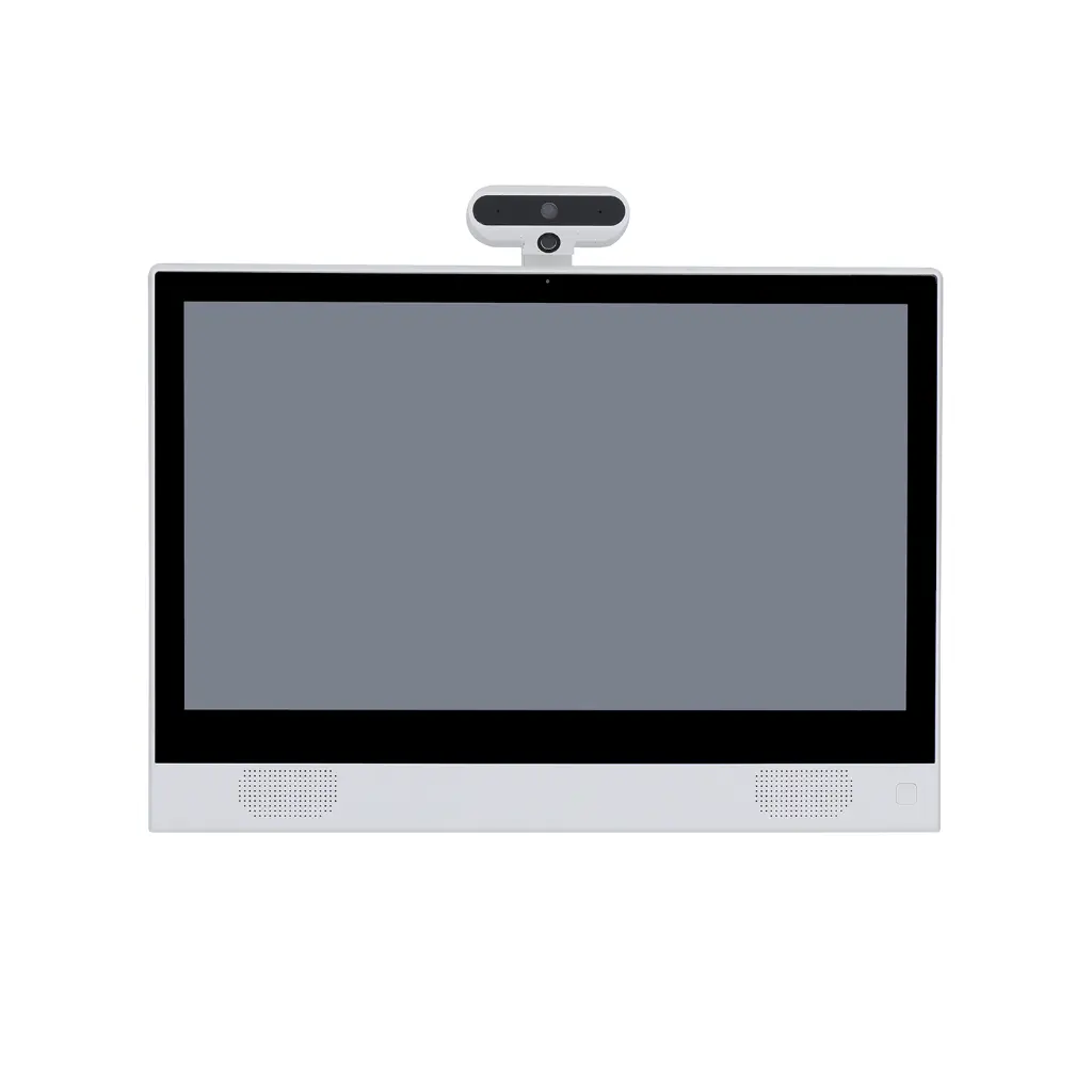 Learning monitor with dual camera pod front view