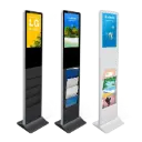 Digital Signage Totem with Brochure Holder — 21.5" Screen & Magazine Rack